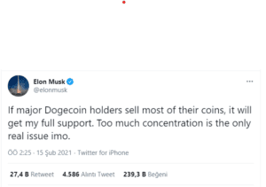 elon musk dogecoin twit