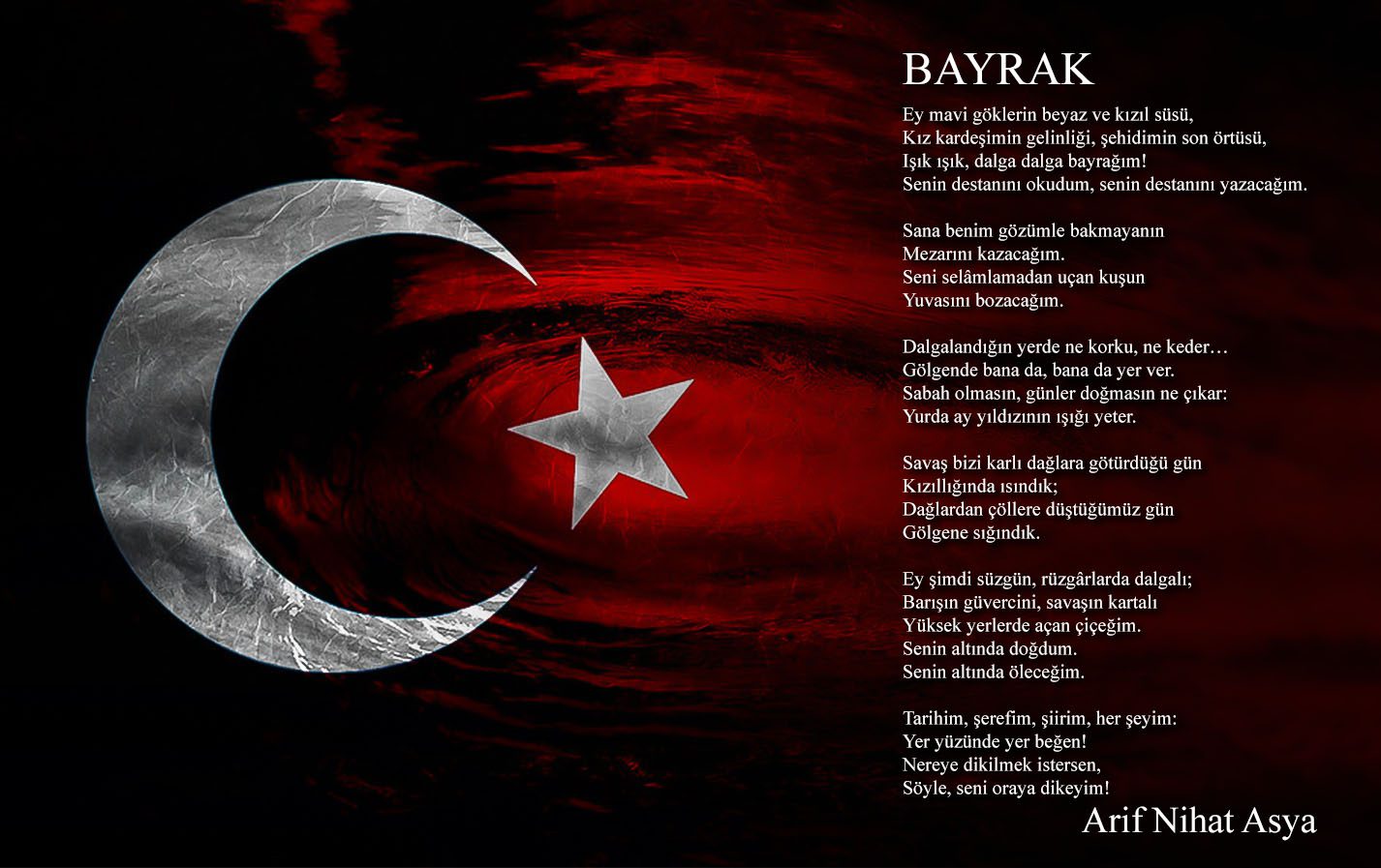 Bayrak akrostiş şiir